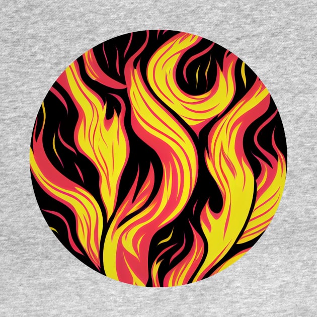 Abstract Fire Circle || Vector Art Flames by Mad Swell Designs